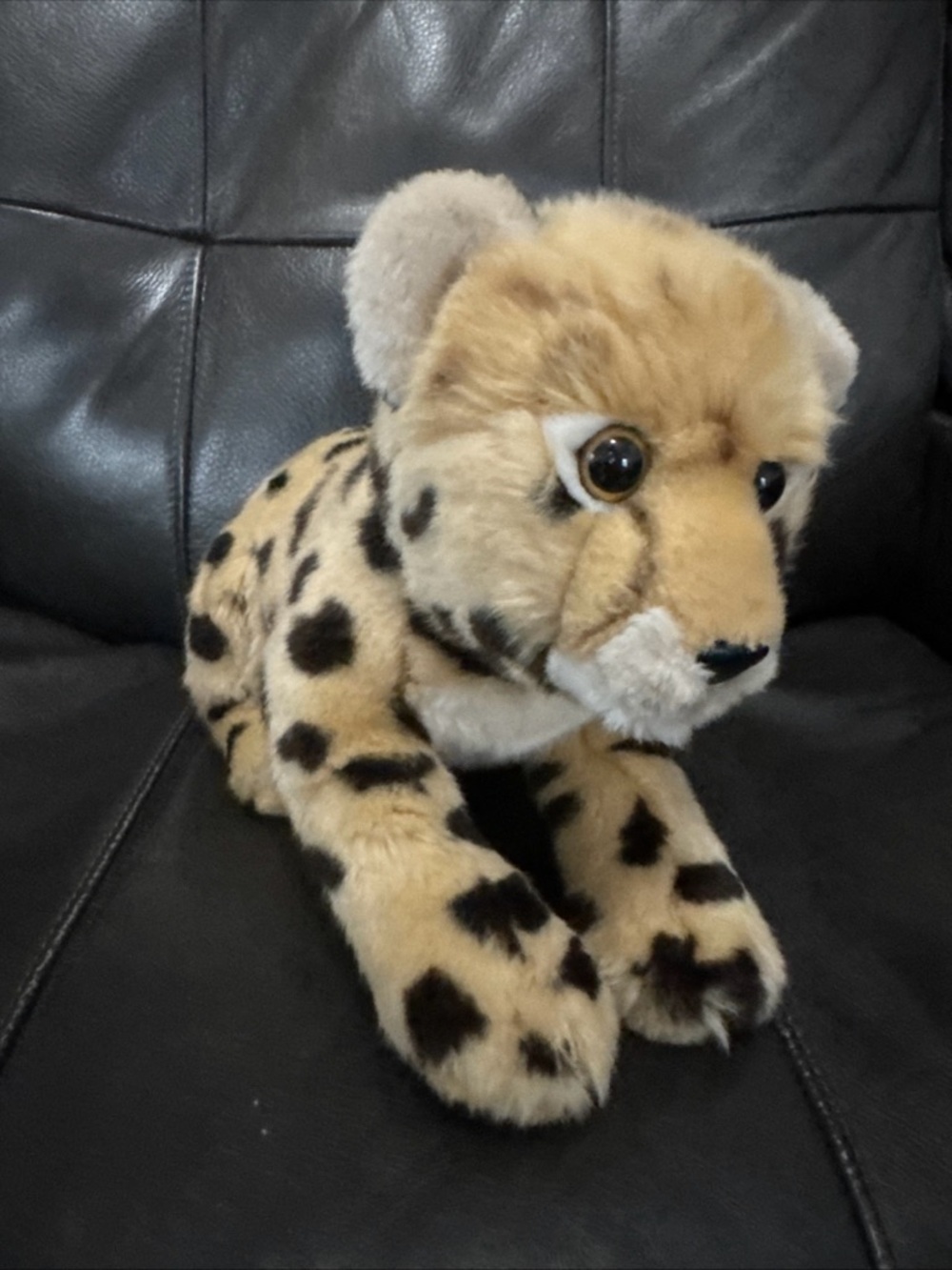 FAO Schwarz Plush Cheetah Cub 13" Stuffed Animal Soft Leopard 2018
